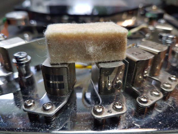 Roland Space Echo heads. Cleaned and demagnetised. ~